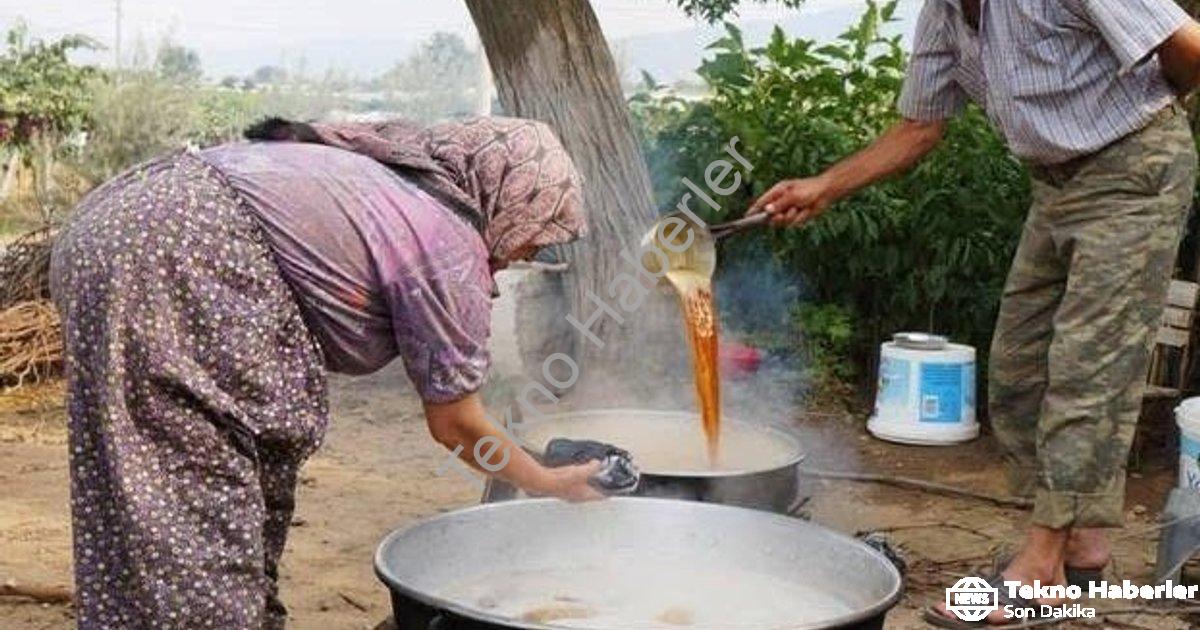 "Sarıgöl'de Pekmez Zamanı: Asırlık Lezzet Sofralara Hazırlanıyor" başlıklı haber için fotorealistik,