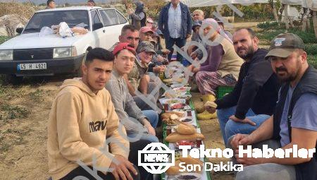 Sarıgöllü Tüccardan İşçilere Vefa: Hasat Bereketi Sofrada Kutlandı