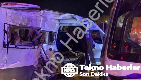 İzmir Kemalpaşa’da Korkutan Kaza: İki Servis Çarpıştı, 15 Yaralı