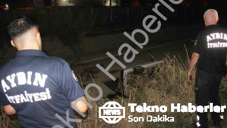 Aydın’da Kontrolden Çıkan Otomobil Kanala Uçtu: 2 Kişi Yaralı