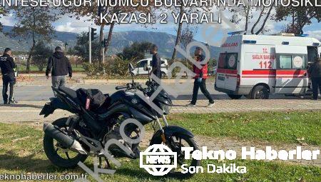 Menteşe Uğur Mumcu Bulvarı’nda motosiklet kazası: 2 yaralı