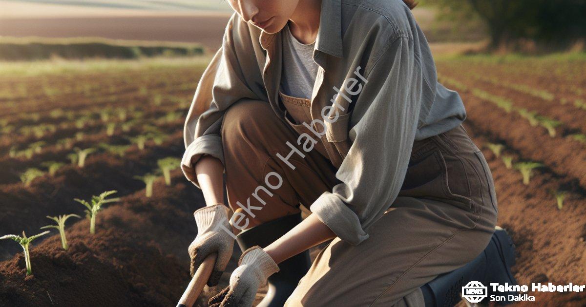 "Genç kadın çiftçi pandemide keşfettiği toprağa hayat verdi" başlıklı haber için fotorealistik, prof