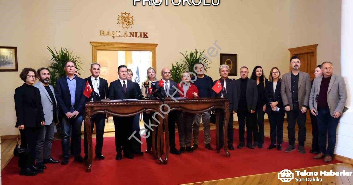 "Muğla’da 17 Antik Kent Kazısına Destek Protokolü" başlıklı haber için fotorealistik, profesyonel bi