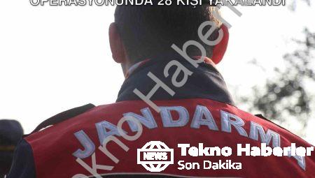 Aydın’da Suçlulara Şok Baskın: Jandarma Operasyonunda 28 Kişi Yakalandı
