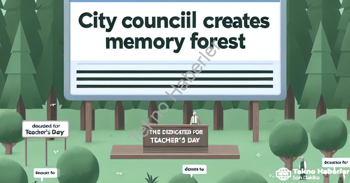 "Çivril Belediyesi Öğretmenler Günü’nde Hatıra Ormanı Oluşturdu" başlıklı haber için fotorealistik,