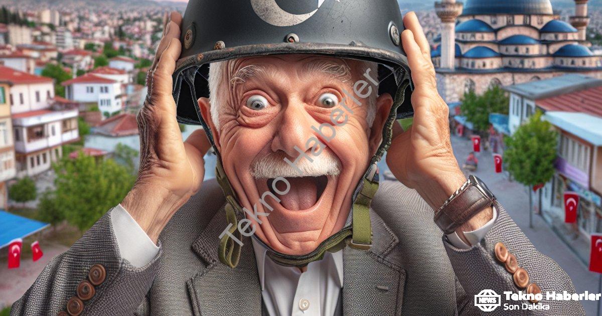 "Denizli'de Kask Yerine Miğfer Takan Dede Sosyal Medyayı Salladı" başlıklı haber için fotorealistik,