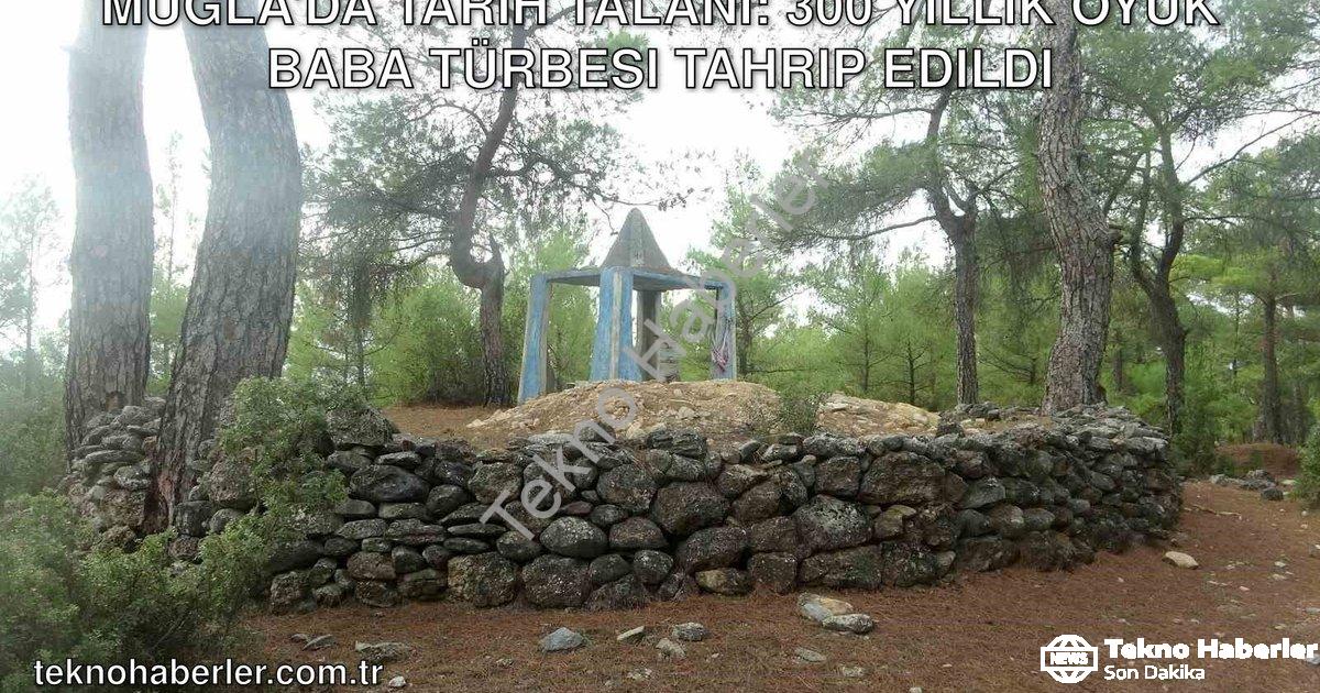 "Muğla'da Tarih Talanı: 300 Yıllık Oyuk Baba Türbesi Tahrip Edildi" başlıklı haber için fotorealisti