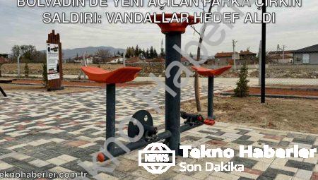 Bolvadin’de Yeni Açılan Parka Çirkin Saldırı: Vandallar Hedef Aldı