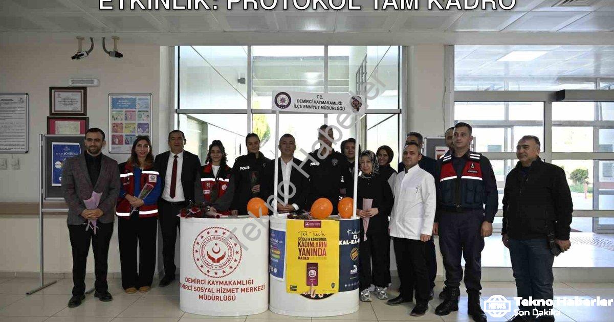 "Demirci'de Kadına Şiddete Karşı Anlamlı Etkinlik: Protokol Tam Kadro" başlıklı haber için fotoreali