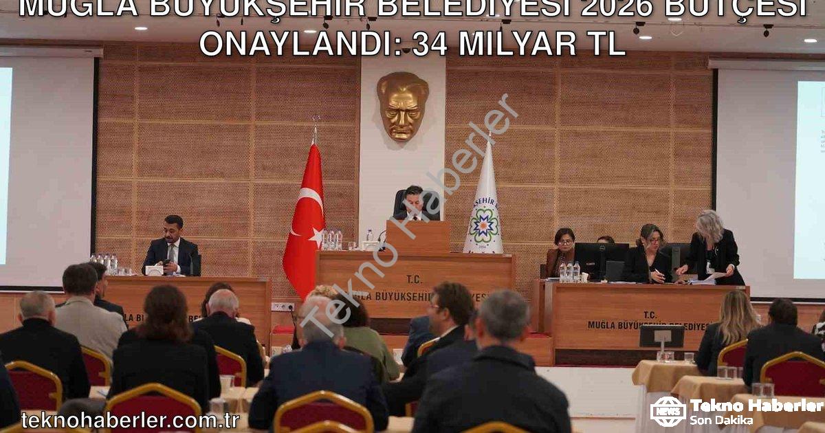 "Muğla Büyükşehir Belediyesi 2026 Bütçesi Onaylandı: 34 Milyar TL" başlıklı haber için fotorealistik