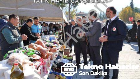 Tavas’ta Gazze İçin Gönül Köprüsü: Başkan Tatık Hayır Çarşısında