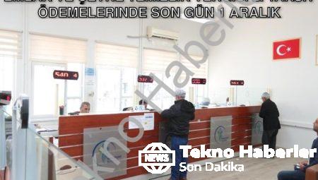 Emlak ve Çevre Temizlik Vergisi 2. Taksit Ödemelerinde Son Gün 1 Aralık
