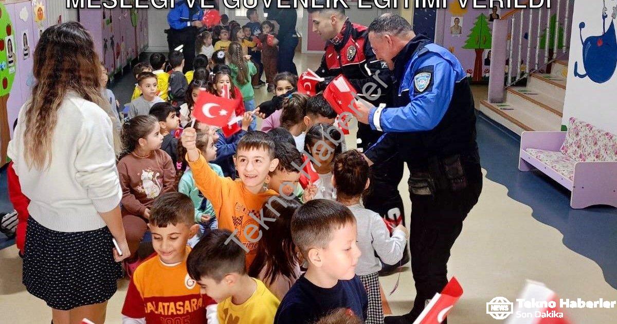 "Aydın'da Minik Öğrencilere Polislik Mesleği ve Güvenlik Eğitimi Verildi" başlıklı haber için fotore