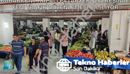 Buharkent Kapalı Pazaryeri Çevresinde Yeni Trafik Düzenlemesi Başlıyor