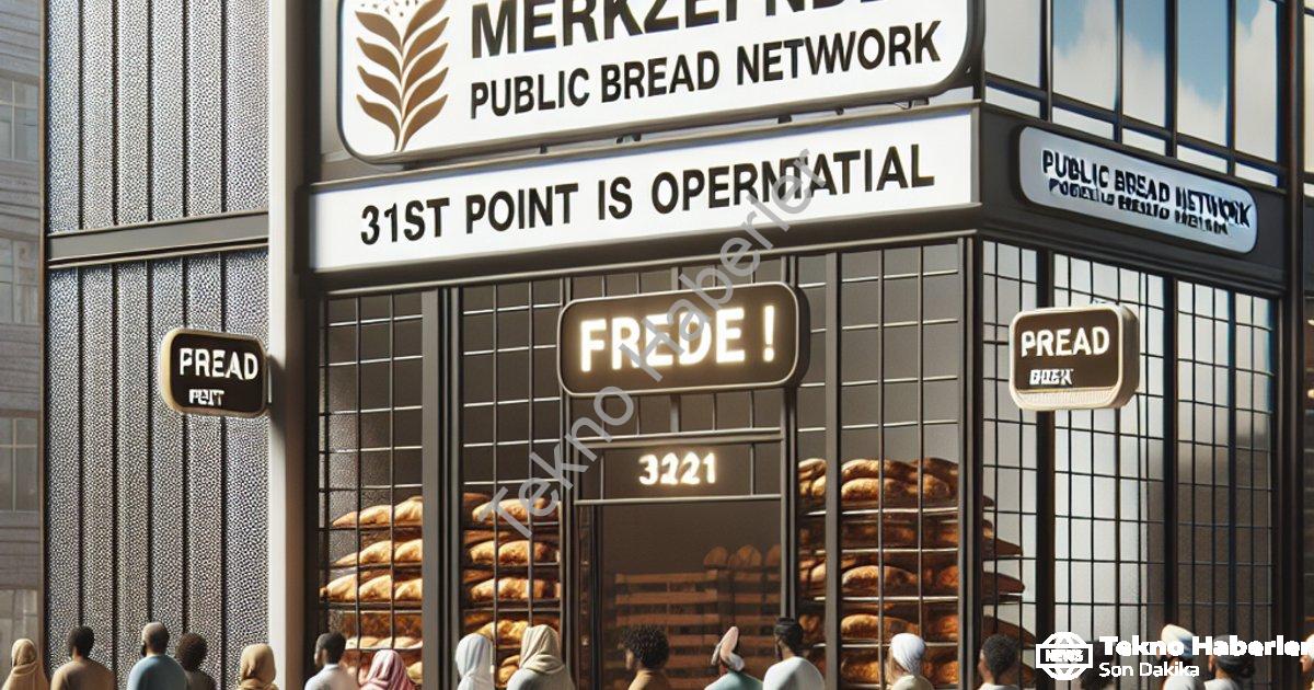 "Merkezefendi Halk Ekmek Ağı Genişliyor: 31. Nokta Hizmete Girdi" başlıklı haber için fotorealistik,