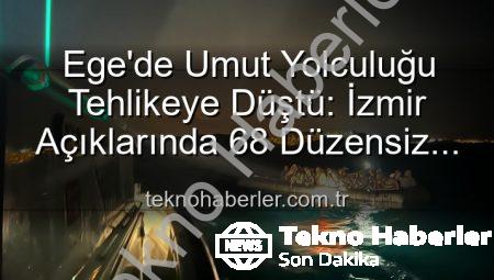 Ege’de Umut Yolculuğu Tehlikeye Düştü: İzmir Açıklarında 68 Düzensiz Göçmen Kıyıya Kurtarıldı