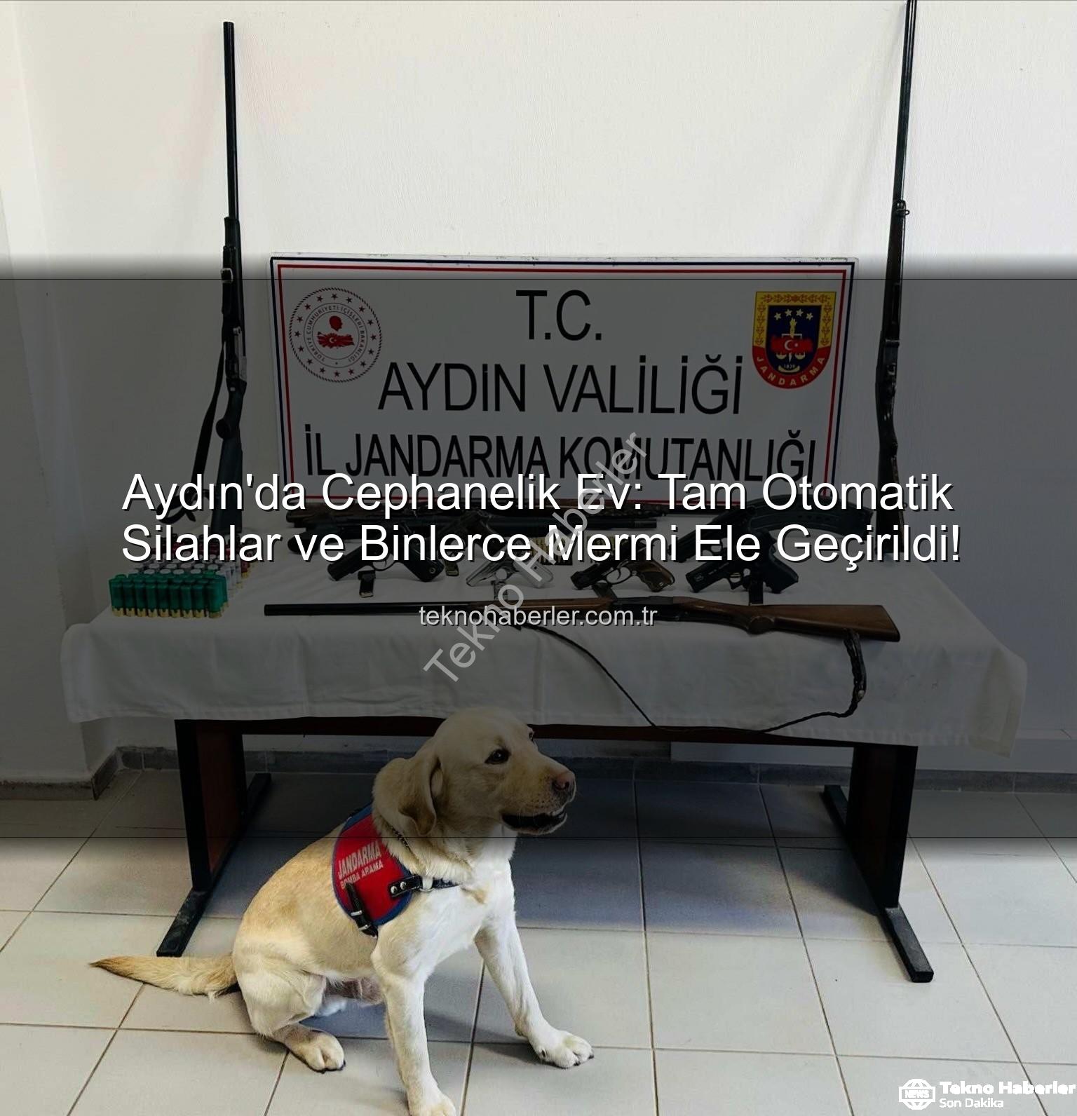 ruhsatsız silahlar - Aydın'da Cephanelik Ev: Tam Otomatik Silahlar ve Binlerce Mermi Ele Geçirildi!